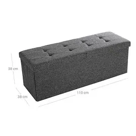 Songmics Sitztruhe LSF76GYZ dunkelgrau Stoff 110,0 cm