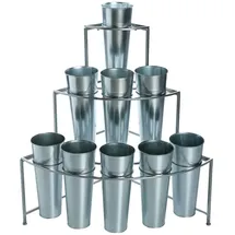 Atmosphera - Display-ständer + 9 Topflappen - Silber