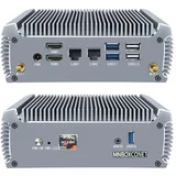 MNBOXCONET Fanless Mini PC AMD Ryzen 7 7730U (8C16T, up to 4.5GHz) Windows 11 Pro, Dual LAN Office Desktop Computer, Barebone, Radeon Graphics, HD, WiFi6, BT5.2