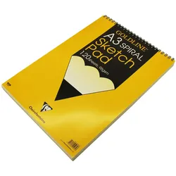 Clairefontaine 4x Goldline Sketch Spiralblock, 120 Blatt A3 95g - GSSPA3Z