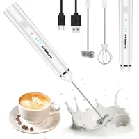 Philorn Milchaufschäumer Stab, Milchaufschäumer Elektrisch Stab Hand Held, 3-Gang USB-C Aufladbar Aufschäumer, Manuelle Milchschäumer für Kaffee/Latte/Cappuccino/Eier Schlagen