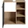 Badplaats Badezimmer Badmöbel Neptunes 60cm Kastanien Eiche mit Dunkle Gra