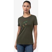 SUPER.NATURAL Damen El Gecko T-Shirt - oliv - XL