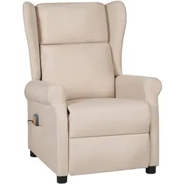 vidaXL Massagesessel Creme Polyester 348525 x 0 x 0 cm Beige