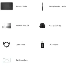 Huion H610X (5080 lpi), Grafiktablett,