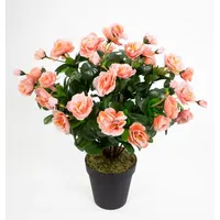 Seidenblumen Roß Azalee 40cm Salmon/lachs im Topf ZF Kunstpflanzen