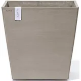 ECOPOTS Blumentopf ECOPOTS "Rotterdam mit Rollen 50 Taupe" Pflanzgefäße Gr. B/H/T: 50,2cm x 49,5cm x 50,2cm, grau (taupe) für innen und außen: frostsicher, bruchsicher lichtbeständig