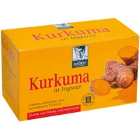 BADERs Kurkuma in Ingwer Tee, 20 Aromaschutz-Filterbeutel