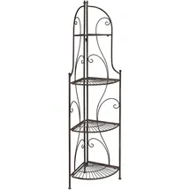 Ambiente Haus Eckregal 4 Böden 157 cm Antikbraun