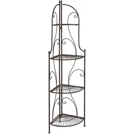 Ambiente Haus Eckregal 4 Böden 157 cm Antikbraun