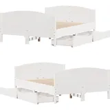 vidaXL vidaXL, Bett, Bett ohne Matratze Weiß 180x200 cm)