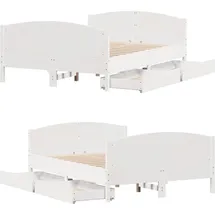 vidaXL vidaXL, Bett, Bett ohne Matratze Weiß 180x200 cm)