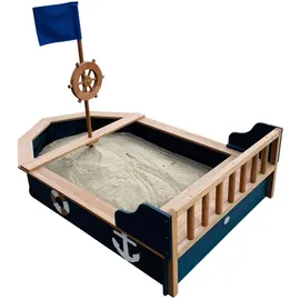 Axi Doris Sandkasten aus Holz, Bank und Bodentuch, 153 x 90 x 100%, cm grau Junior