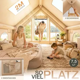 eloneo aufblasbares Zelt 4-6 Personen Beige