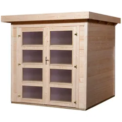 Gartenhaus WEKA "321 Gr.4, natur, 19 mm", beige (naturbelassen), Fußboden im Gartenhaus, ohne Rück- und Seitenwand, ohne Dacheindeckung, Holz, Gartenhäuser