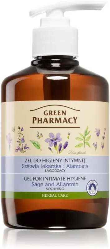 Green Pharmacy Body Care Sage & Allantoin Beruhigendes Gel für die Intimhygiene 370 ml