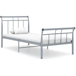 Bettgestell Grau Metall 90x200 cm