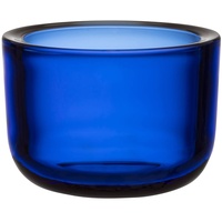 Iittala Valkea Teelichthalter aus Glas in der Farbe Ultramarinlau, Maße: 6cm x 6cm x 8,5cm, 1066663, Blau