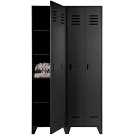 Woood Buffet Stijn Kiefer schwarz 187 x 103 cm