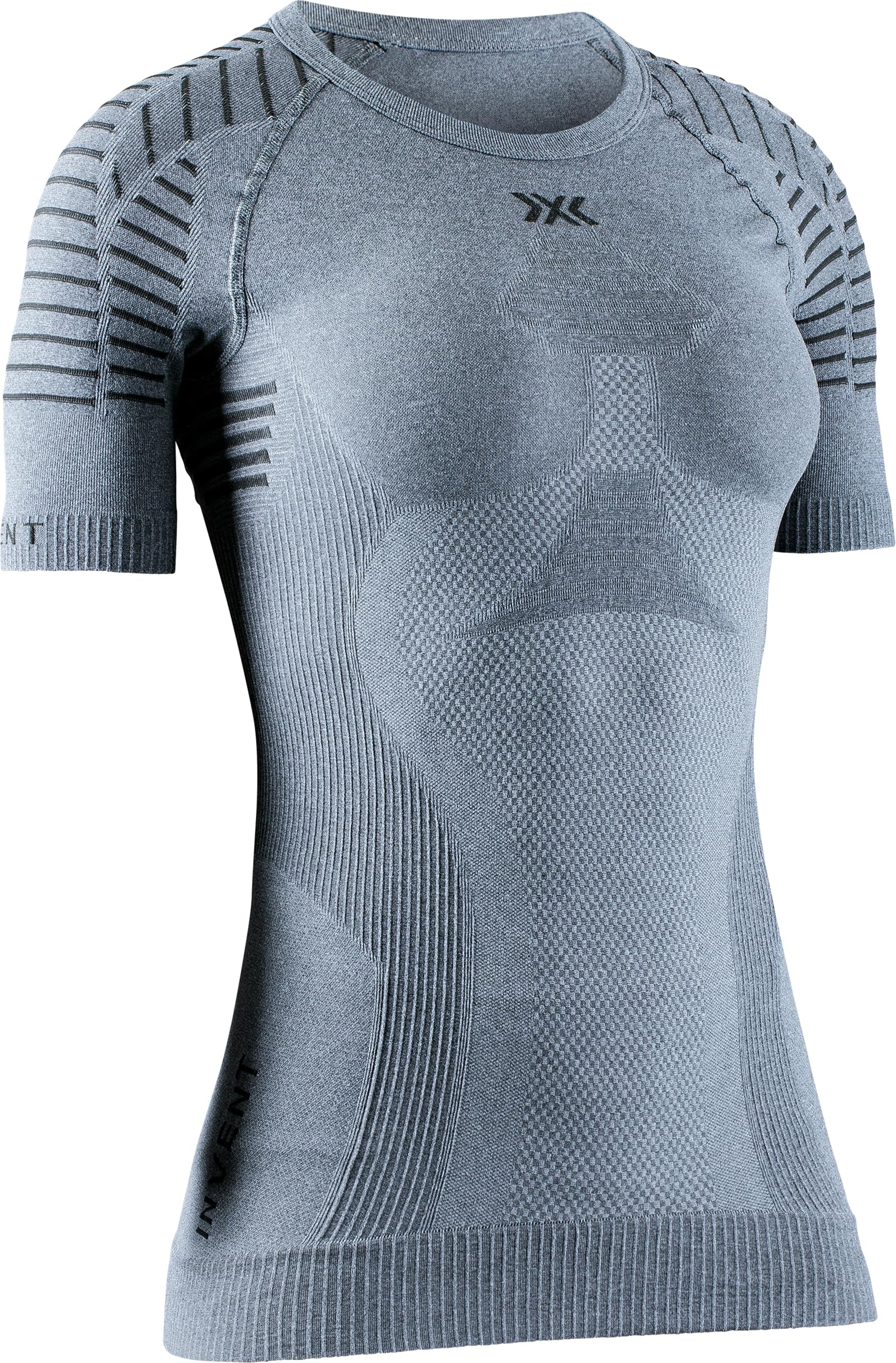 X-Bionic Women's Invent 4.0 Light Shirt Short Sleeve Women T, Grey Melange/Anthracite, L