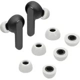 kwmobile 6x Ersatz In Ear Kopfhörer kompatibel mit JBL Live Pro 2 TWS - 3 Größen - Polster Ohrstöpsel In-Ear Ohrhörer - Weiß