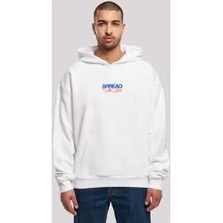 Kapuzenpullover F4NT4STIC "Spread The Love Valentinstag Streetwear Front", Herren, Gr. S, weiß, Obermaterial: 100% Baumwolle, casual, oversize, Langarm, Pullover, Premium Qualität