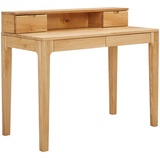 XXXLutz Boxxx Schreibtisch, Eiche, Holz, Wildeiche, massiv, 4 Schubladen, eckig, 55-91x76x110 cm, Stauraum, Arbeitszimmer, Schreibtische, Bürotische