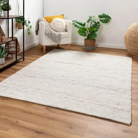 Steffensmeier Flachgewebeteppich, Grau, Naturmaterialien, Uni, Rechteckig, 80x150 cm, beidseitig verwendbar, Teppiche & Böden, Teppiche, Flachgewebe-Teppiche