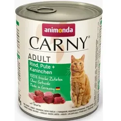 Katzen - Nassfutter ANIMONDA Carny Adult Rind + Pute + Kaninchen, 800 g