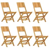 vidaXL Gartenstühle 6 Stk. Klappbar 47x61x90 cm Massivholz Teak
