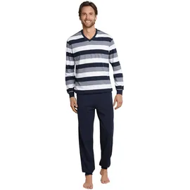SCHIESSER Pyjama »Dark Sapphire« 2 tlg. mit Blockringeln Schiesser 803-dunkelblau