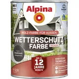 Alpina Wetterschutzfarbe Graubraun 2,5 l