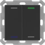 MDT KNX Taster Light 55 2-fach, RGBW, schwarz matt Neutral