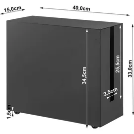 Yamazaki Kabelbox Tower 15 x 35 x 40 cm 15-tlg. schwarz