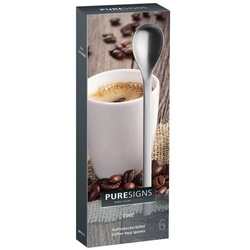 PURESIGNS Kaffeelöffel ONE Extra (6 Stück) silberfarben