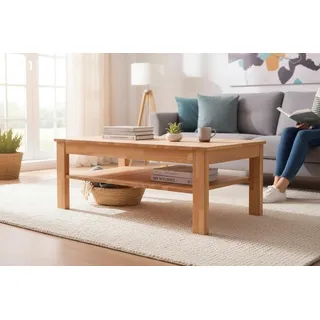 Couchtisch >Leduc< in Kernbuche aus Massivholz - 104x44x62cm (BxHxT) - Braun