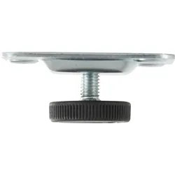 Möbelfuß HAMMEL FURNITURE "Mistral / Mistral Kubus, Stützfuß", grau (stahl), H:3cm Ø:2,8cm, Metall, Gummi, Möbelfüße, einstellbar, Höhe: 3 cm, für die Möbelserien von Hammel