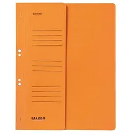 Falken Ösenhefter Karton orange DIN A4, halber Deckel, 50 St.