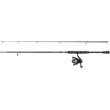 Mitchell Tanager G2 Spin Combo, Süßwasserangler Angelrute Rolle Hecht Barsch Zander, Starkes Leichtgewicht Vielseitig, Schwarz, 2,10 m Moderate Rute, 2000 Größe Rolle