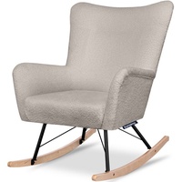 Konsimo Schaukelsessel ADDUCTI Stillsessel, breiter Sitz für mehr Komfort, ein Schaukelstuhl für jeden Stil, Hergestellt in EU beige|braun