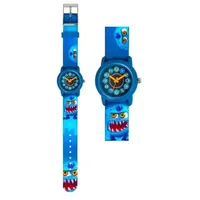 Kinderuhr mit Quarzuhrwerk Monster blau