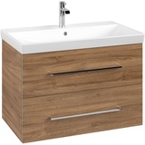 Villeroy & Boch Avento Waschtischunterschrank A89100RH 78x51,4x45,2cm, 2 Auszüge, wandhängend, Kansas Oak