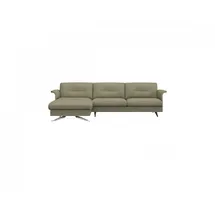 flexlux Ecksofa Glow bequem und komfortabel durch hochwertigen Sitzaufbau, L-Form, Modernes skandinavisches Design grün