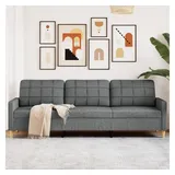 vidaXL 3-Sitzer-Sofa Dunkelgrau 210 cm Stoff