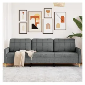 vidaXL 3-Sitzer-Sofa Dunkelgrau 210 cm Stoff