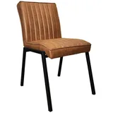 BENEDO MÖBEL Esszimmerstuhl Molly Cognac, Eco-Leder & schwarzem Bein, 52x 65x88 cm