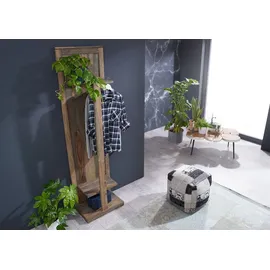 MASSIVMOEBEL24.DE Wandgarderobe Sheesham 55 x 200 x 35 cm Grau