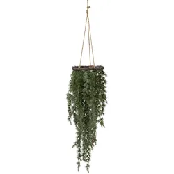 CREATIV green künstliche Pflanze Zedernhänger mit Eis, 125 cm