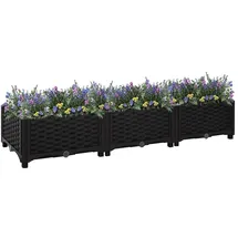 vidaXL Hochbeet 120 x 40 x 23 cm Schwarz