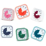 Time Timer MOD Home Edition visueller Kindertimer 9x9 cm Rot Kunststoff Silikon - Lautlos, Countdown, abschaltbarer Signalton